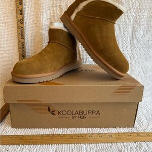 UGG Chestnut Suede Shearling-Lined Ankle Boots